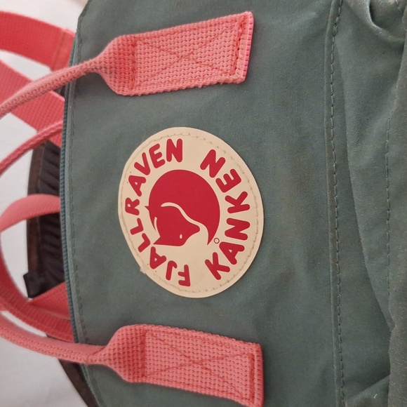 Fjallraven Kanken Backpack in Teal and Coral - Picture 8 of 11